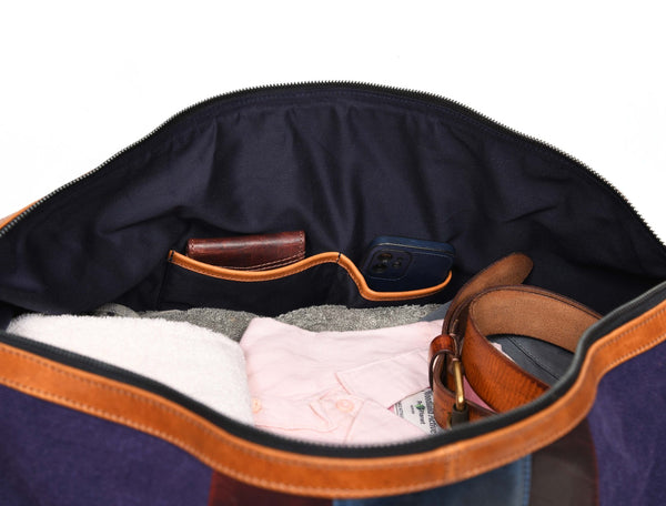 Canvas & Leather Duffle Bag – Weekend Travel Companion - Aaron Leather Goods