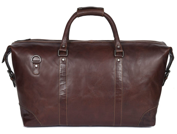 Premium Leather Duffle Bag - Aaron Leather Goods