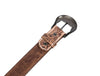 Zynkora Leather Tooled Belt - Brown - Aaron Leather Goods