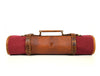 Marchena Canvas Knife Roll - Raspberry - Aaron Leather Goods