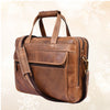 Aaron Leather Goods - Premium Tan Leather Office Bag - Aaron Leather Goods