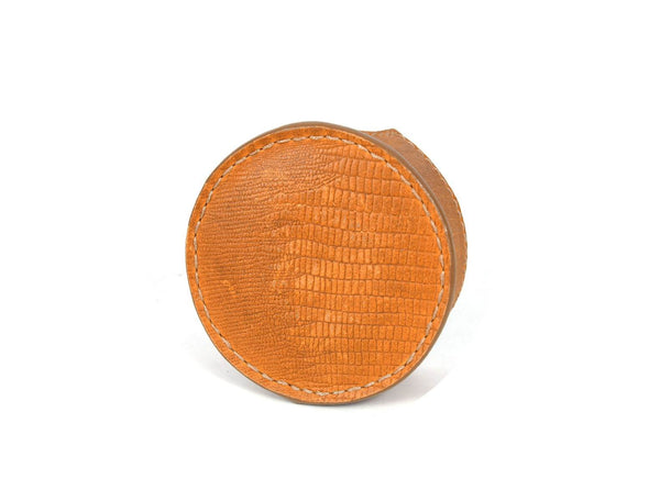 Cannes Leather Coaster - Tawny Brown - Aaron Leather Goods