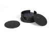Ronda Leather Coaster - Raven Black - Aaron Leather Goods