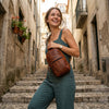 Alvin Leather Backpack - Dark Brown - Aaron Leather Goods Inc