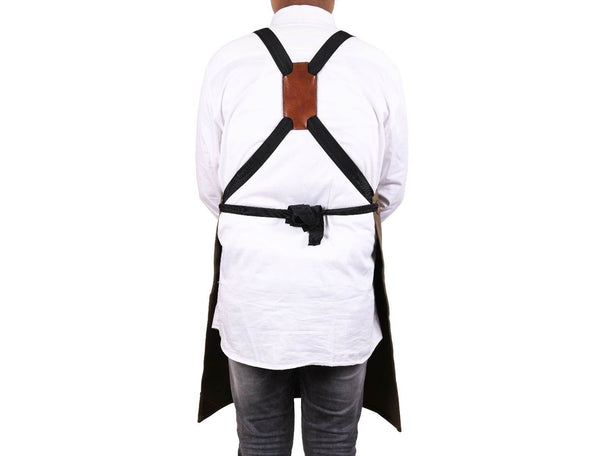 Turin Waxed Canvas Apron - Pickle Green - Aaron Leather Goods
