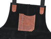 Serena Suede Apron - Raven Black - Aaron Leather Goods