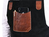 Serena Suede Apron - Raven Black - Aaron Leather Goods