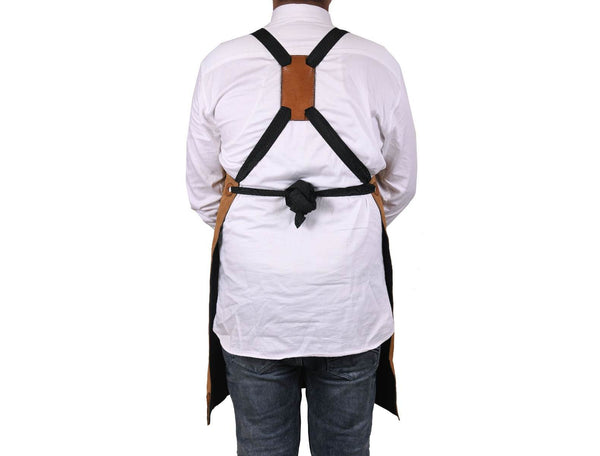 Serena Suede Apron - Tawny Brown - Aaron Leather Goods