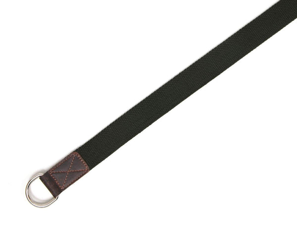Paso Canvas Belt with D - ring - Green - Aaron Leather Goods