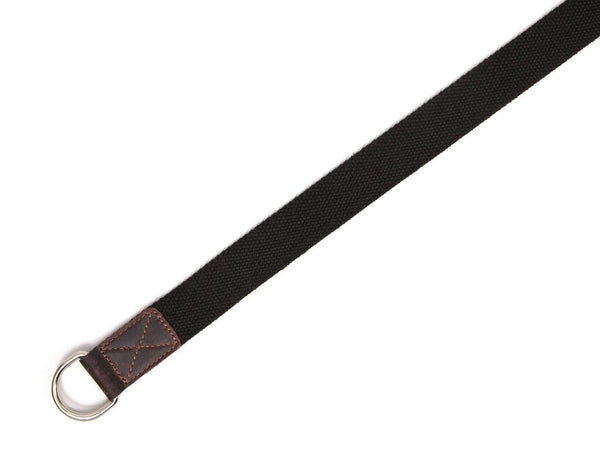 Paso Canvas Belt with D - ring - Black - Aaron Leather Goods