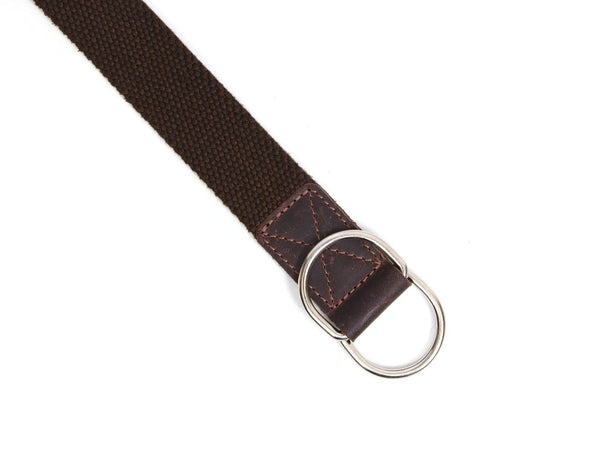 Paso Canvas Belt with D - ring - Green - Aaron Leather Goods
