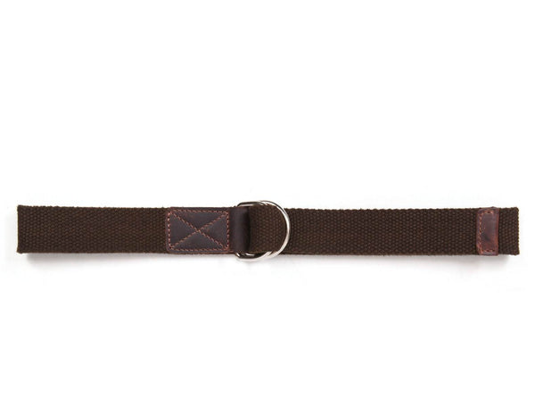Paso Canvas Belt with D - ring - Green - Aaron Leather Goods