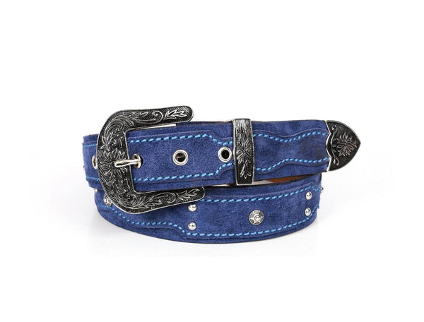 Nome Leather Belt - Royal Blue - Aaron Leather Goods