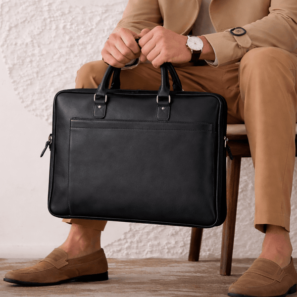 Genuine Leather Laptop Bag for Men Office Use - Aaron Leather Goods