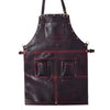 Handcrafted Full - Grain Leather Work Apron with Cross - Back Straps n - Aaron Leather Goods
