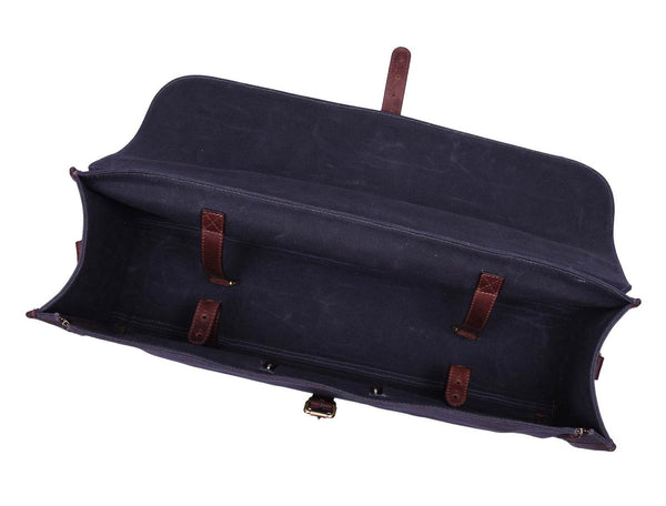 Vendome Canvas Knife Roll & Bag Combo - Grey - Aaron Leather Goods