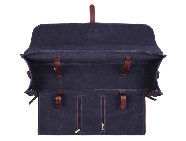 Vendome Canvas Knife Roll & Bag Combo - Grey - Aaron Leather Goods