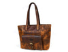 Brittany Travel Tote Bag – Caramel Brown - Aaron Leather Goods