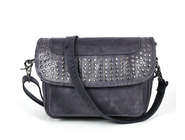 Caravaca Leather Crossbody Bag - Spruce Blue - Aaron Leather Goods