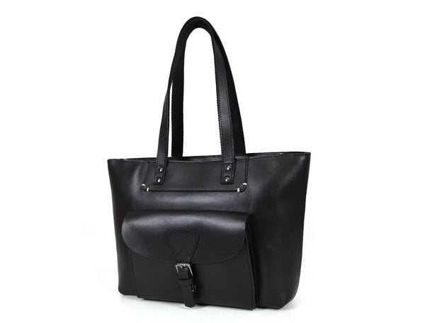 Brittany Travel Tote Bag – Raven Black - Aaron Leather Goods