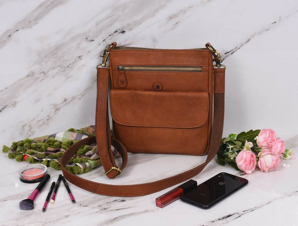 Havana Sling Bag - Caramel Brown - Aaron Leather Goods