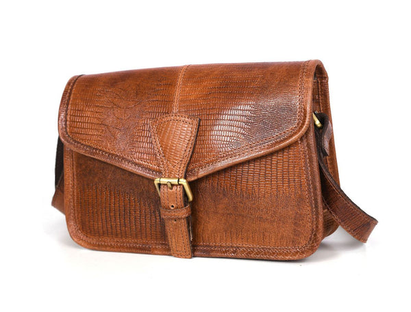 Ourense Leather Crossbody Bag - Gingerbread - Aaron Leather Goods