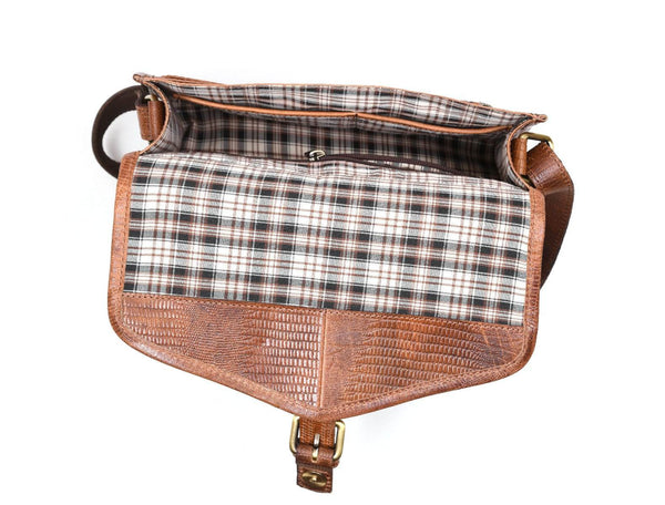 Ourense Leather Crossbody Bag - Gingerbread - Aaron Leather Goods