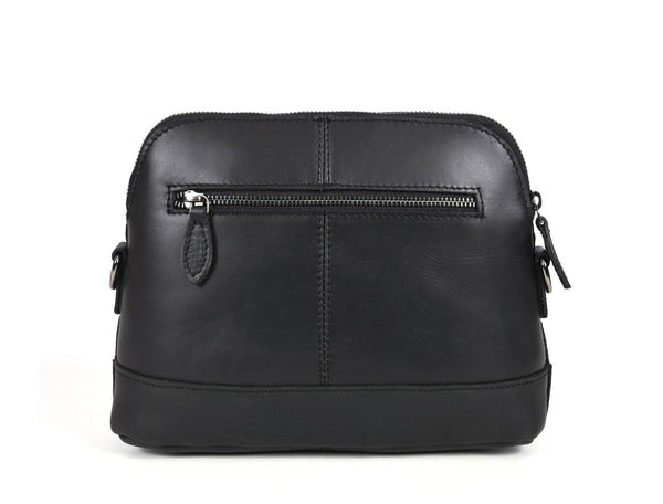 Requena Leather Crossbody Bag - Raven Black - Aaron Leather Goods