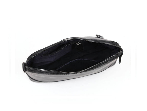 Requena Leather Crossbody Bag - Raven Black - Aaron Leather Goods
