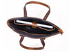 Mieres Travel Tote Bag Combo – Caramel Brown - Aaron Leather Goods