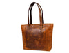 Mieres Travel Tote Bag Combo – Caramel Brown - Aaron Leather Goods