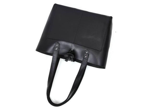 Melilla Travel Tote Bag – Raven Black - Aaron Leather Goods