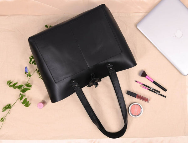 Melilla Travel Tote Bag – Raven Black - Aaron Leather Goods