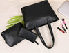 Mieres Travel Tote Bag Combo – Raven Black - Aaron Leather Goods