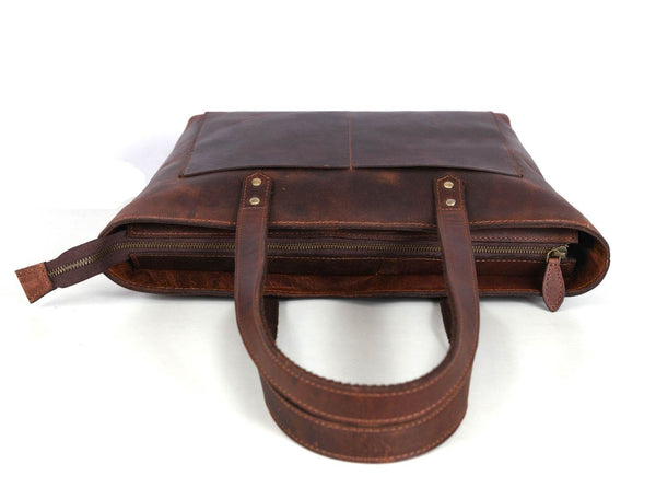 Canaria Travel Tote Bag – Walnut Brown - Aaron Leather Goods