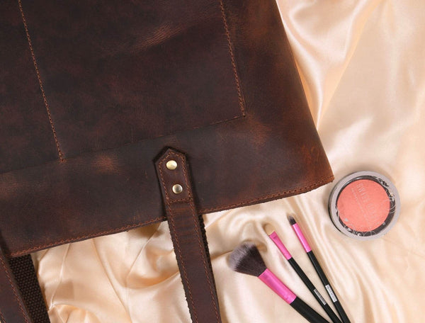 Canaria Travel Tote Bag – Walnut Brown - Aaron Leather Goods