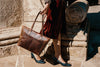 Canaria Travel Tote Bag – Walnut Brown - Aaron Leather Goods