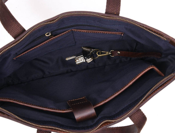 Canaria Travel Tote Bag – Walnut Brown - Aaron Leather Goods