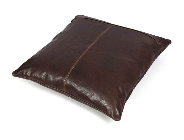 Baltimore Leather Pillow Cover - Walnut Brown - Aaron Leather Goods