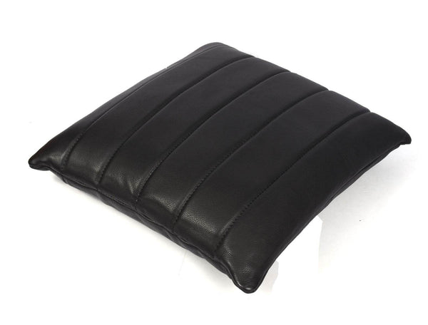 Baltimore Leather Pillow Cover - Raven Black - Aaron Leather Goods