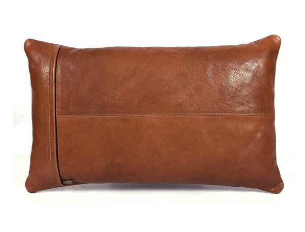 Arizona Leather Pillow Cover - Brown - Aaron Leather Goods