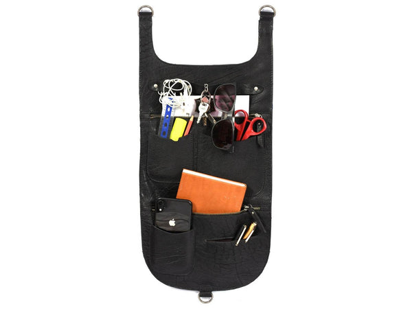 Seattle Leather Organizer - Raven Black - Aaron Leather Goods