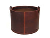 Jolanda Leather Wastebasket - Walnut Brown - Aaron Leather Goods