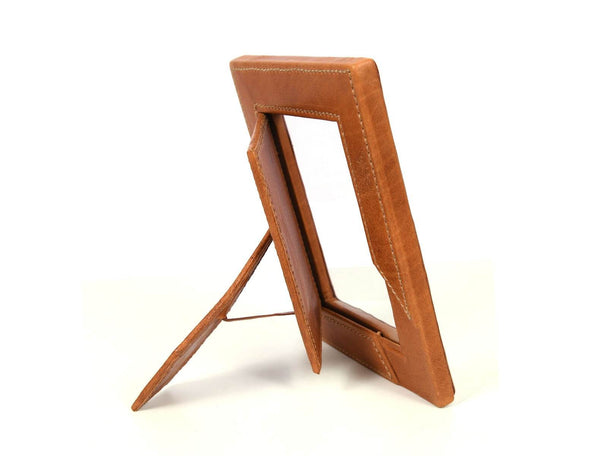 Roland Leather Photo Frame - Caramel Brown - Aaron Leather Goods