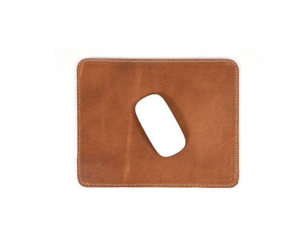 Leather Desk Mat & Mouse Tray Combo - Aaron Leather Goods