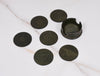 Cannes Leather Coaster - Green - Aaron Leather Goods