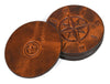 Ronda Leather Coaster - Caramel Brown - Aaron Leather Goods