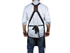 Turin Waxed Canvas Apron - Raven Black - Aaron Leather Goods