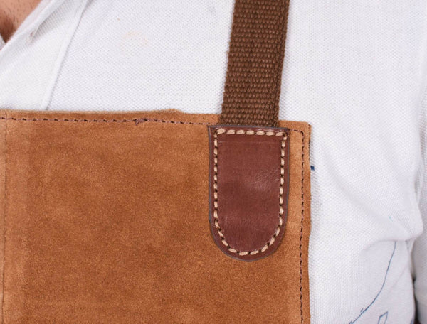 Florence Suede Apron - Chestnut - Aaron Leather Goods