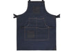 Benito Leather Canvas Apron - Denim Blue - Aaron Leather Goods